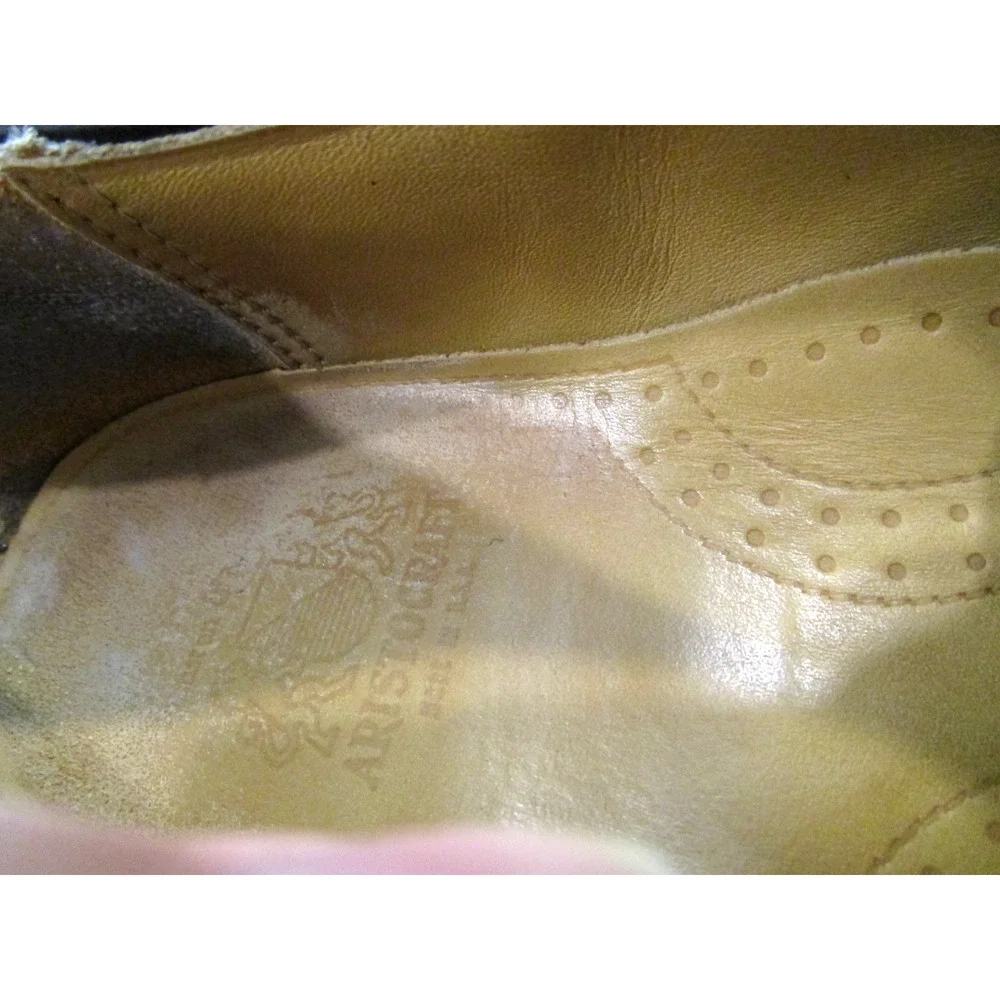 Johnston & Murphy Aristocraft Black Leather Wingtip Oxford Dress Shoes 10.5 E/C